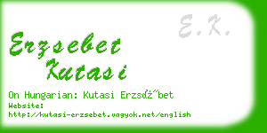 erzsebet kutasi business card